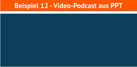 Beispiel 12 - Video-Podcast aus PPT